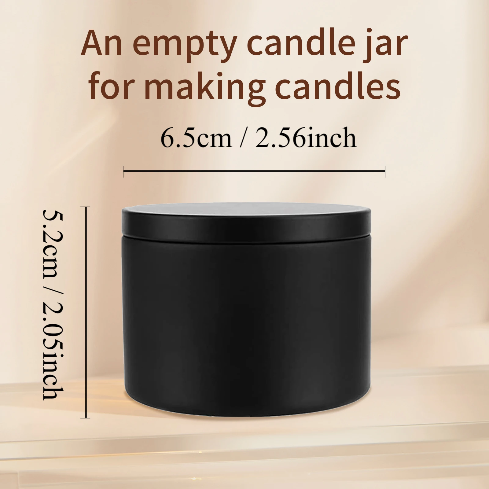 24 Pack 8oz 4oz Metal Candle Tins with Wood Grain Lids for DIY Crafts Storage and Gifts