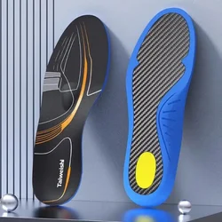 Carbon Fiber Shock Absorption Sports Insoles for Enhanced Performance (Black)