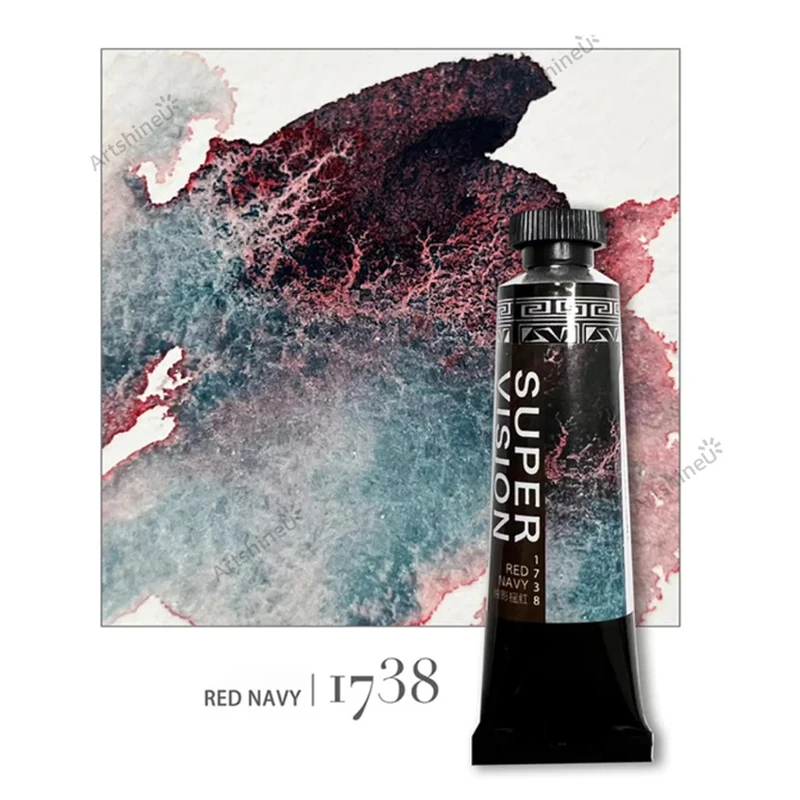 Watercolor Paint 15ML Super Vision Layered Watercolor Paint and Half Pan Solid Mineral Texture Antique Vintage Precipitation Color For Artists