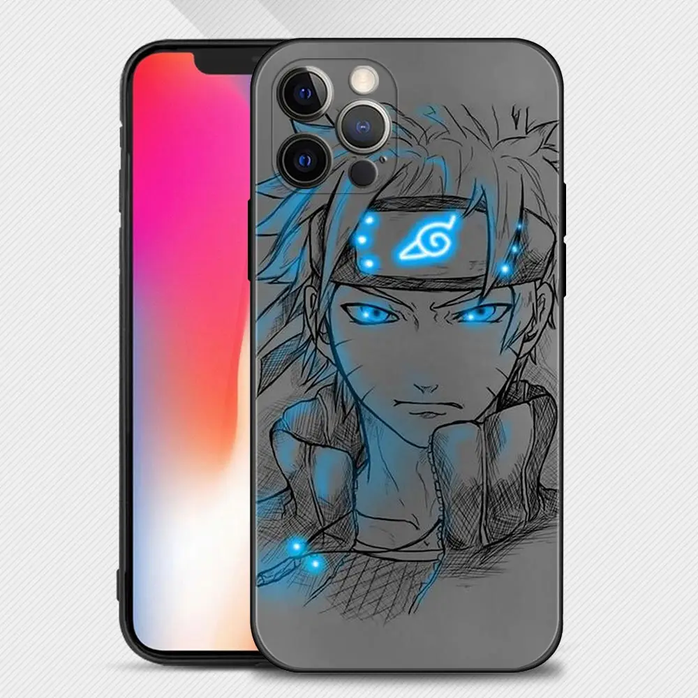 Naruto Red Blue Light Art Pain Case For Apple iPhone 13 12 11 Pro Max 13 12 Mini XS Max XR X 7 8 Plus 6 6S 5S SE 2020 Cover iphone 13 pro max leather case