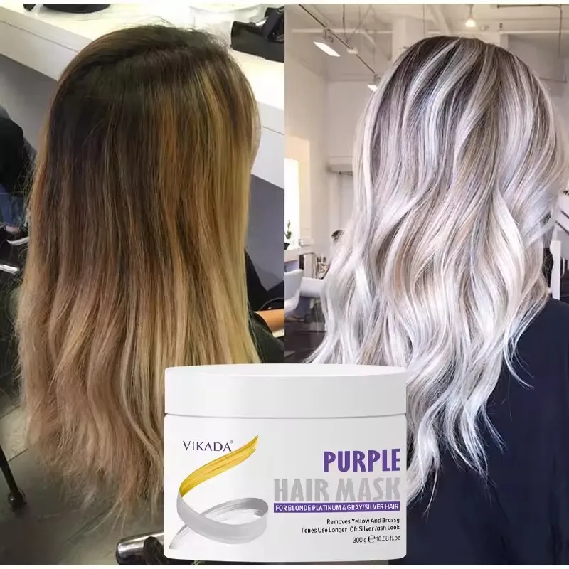 Keratin Violet Hair Mask Is Suitable For Blonde Platinum Bleached Silver Gray And Brass Hair To Remove Yellow Tones Reduce hair mask