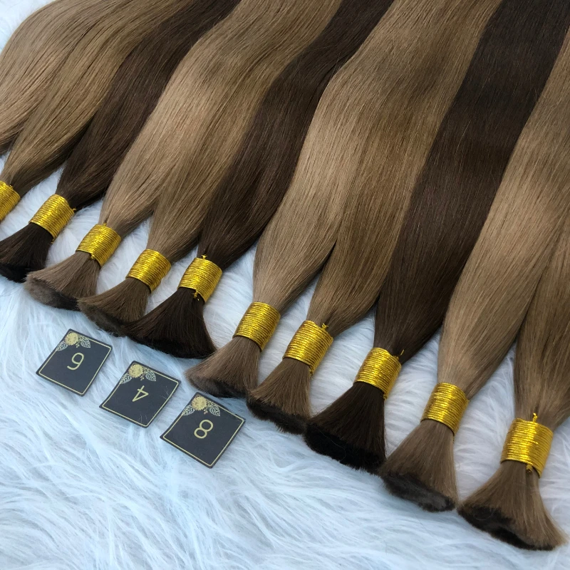 100% Remy Natural Human Bulk Hair Straight Hair For Braiding 50/100g Per Set Human Braiding Bulk Bundles 12-26 Inches human hair extensions