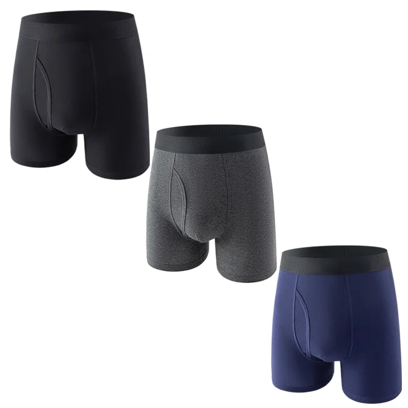 3 قطعة سراويل بوكسر رجالية مقاس كبير ملابس داخلية قطنية متوسطة الطول لـ 95-220 كجم سراويل الملاكمين مقاس كبير 8XL سراويل مريحة