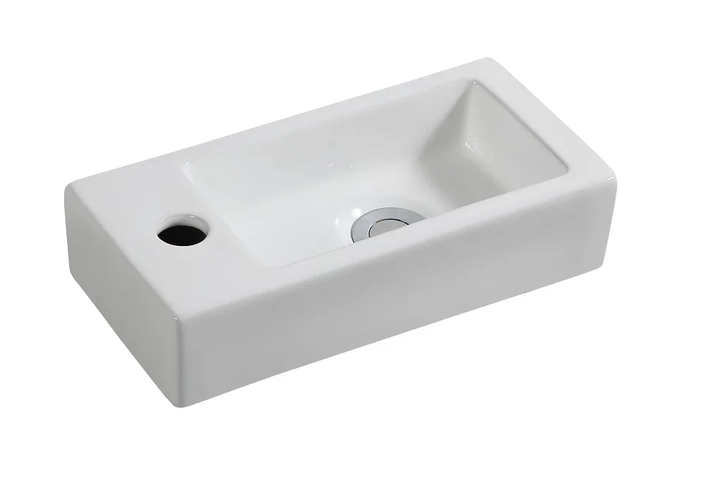 Bathroom Sink Family Bedroom Balcony Ultra-narrow Ceramic Bathroom Sink Mini Square Wall-mounted Wash Basin