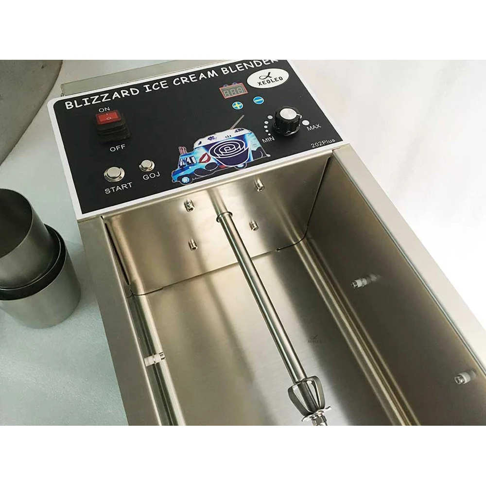 XEOLEO Commercial Ice Cream Mixer 750W Frozen Yogurt Mixer Milkshaker Flurry Ice Cream Maker Milk Shaking Machine Timing 8000RPM