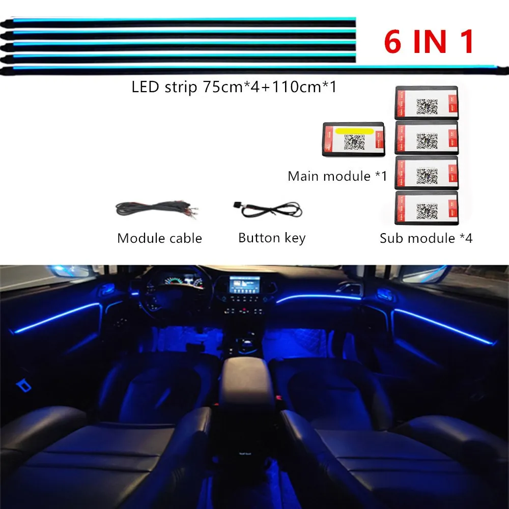 ตัวเลือกสินค้า รถแต่งบรรยากาศ 64 สี LED RGB สุดหรู
