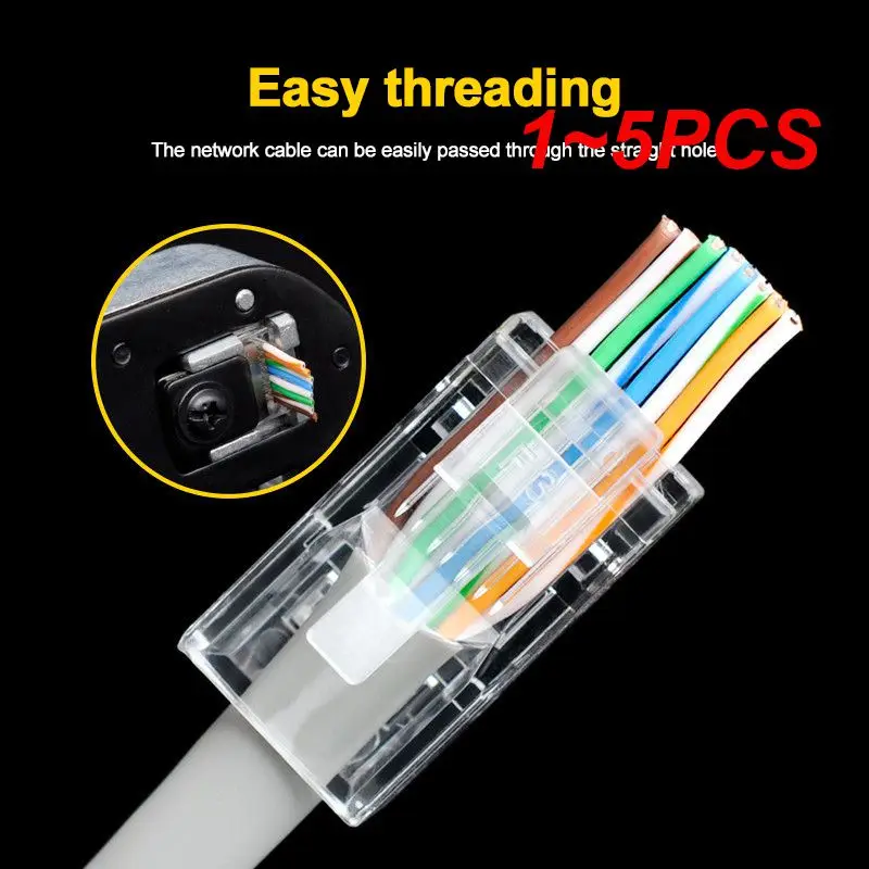 

1 ~ 5 шт. разъем Rj45 Cat5e Cat6A сетевой неэкранированный модульный разъем 8P8C для кабелей Ethernet
