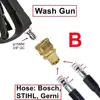 Car Wash Gun Adaptor For Karcher LAVOR NILFISK STIHL BOSCH High Pressure Wash Hose To Wash Gun 3/8" Quick Connect 5