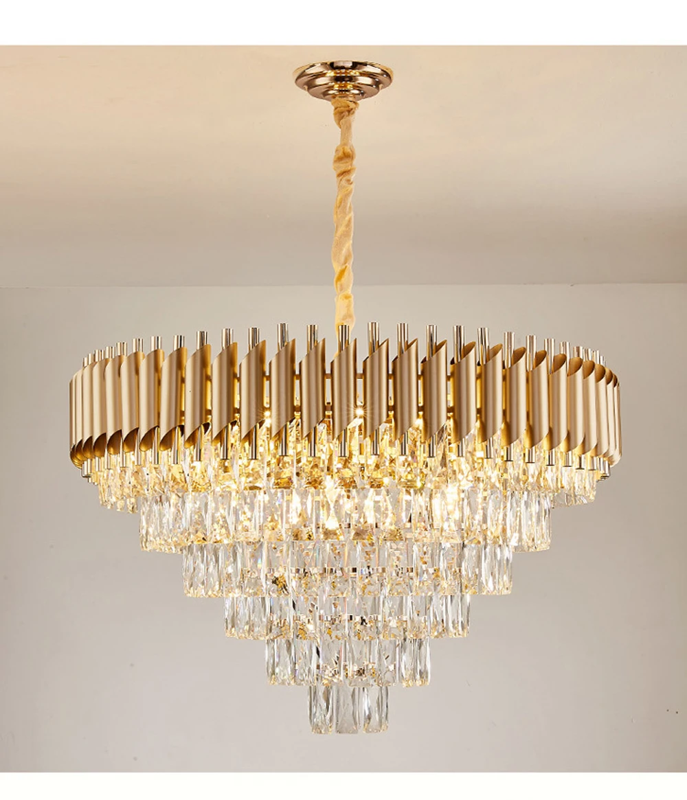 Prata de Cristal Pingente. para Foyer Moderno Pode Escurecido Ouro Aço Inoxidável Pendurado Lâmpadas Suspensão Luminária Luzes Led Pós Ser 10 prata de cristal aço inoxidável pendurado lâmpadas