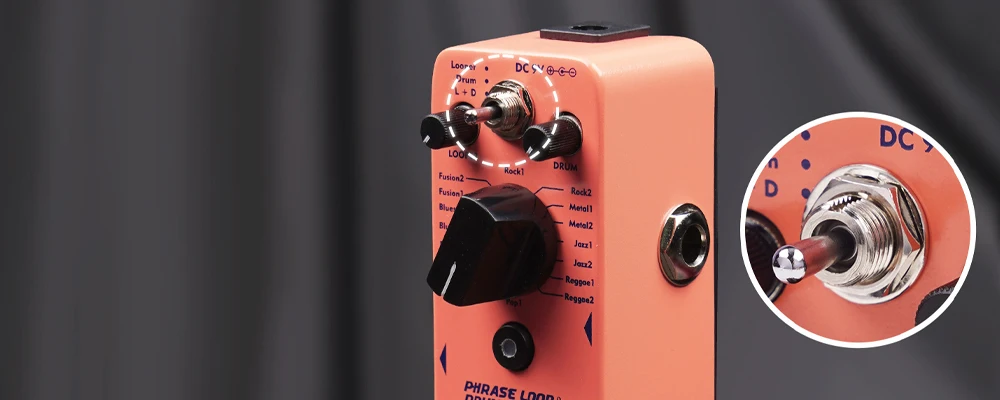 AITONE Series AT-01 Looper Pedal 8 Drum Styles 20 Minutes Looping Time Drum Mach