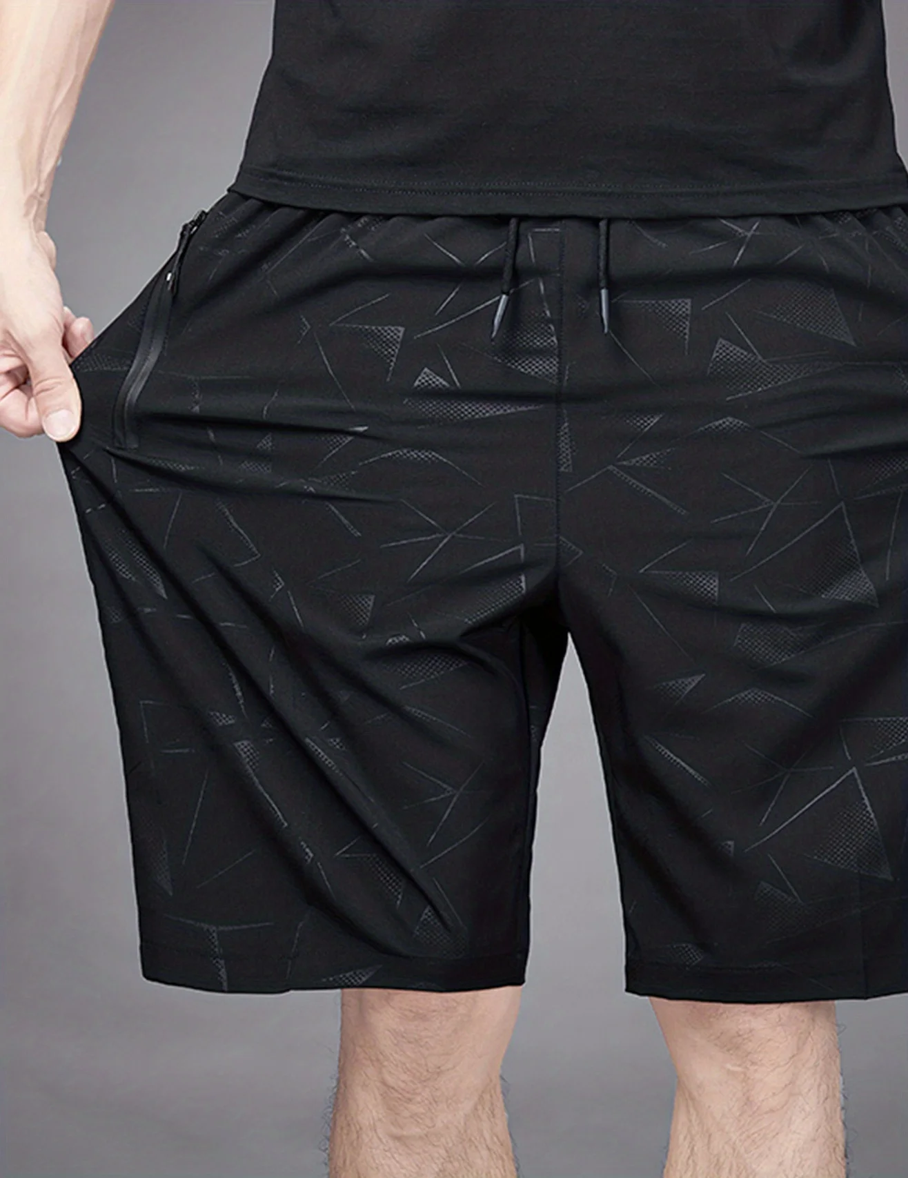 Schnellt rocknende Sports horts für Herren, Sommer mit atmungsaktiven Taschen für Laufen, Fitness, Training7025 – Detail 4