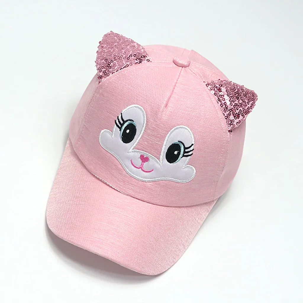 Child Hats Cartoon Cat Cute Ear Baseball Caps Baby Boys Girls Baseball Caps Soft Cartoon Hat Sunhat Baby Care панама детская