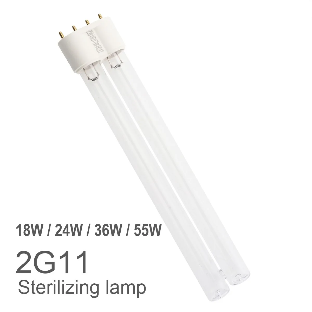 UV Disinfection Lamp UV Sterilization Lamp 2G11 UV Tube 4-Pin 18W 24W 36W 55W UVC Lamp Purification