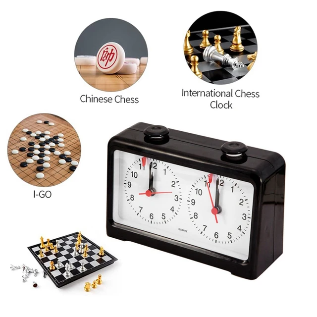 Relógio de xadrez analógico profissional, conjunto de relógio para jogador  de jogo oard com temporizador para até baixo - AliExpress