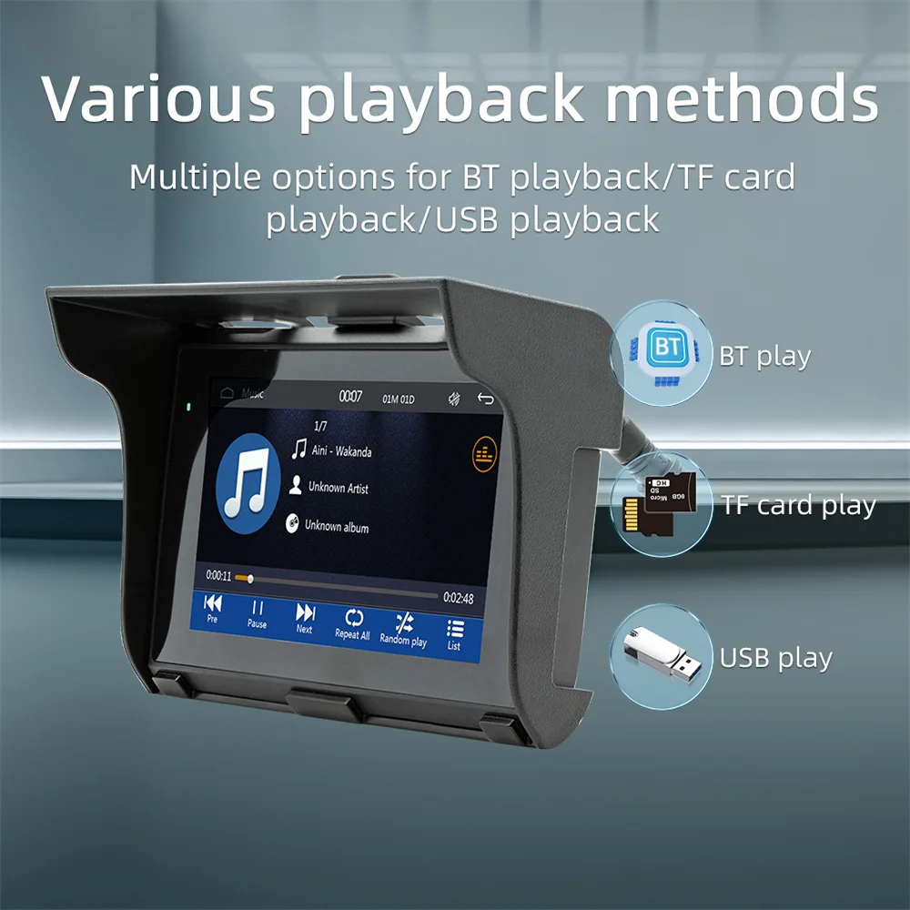 New 5 Inch Touch Motorcycle GPS Navigation Portable Motorcycle Special Navigator Support CarPlay / Android Auto IPX76 Waterproof