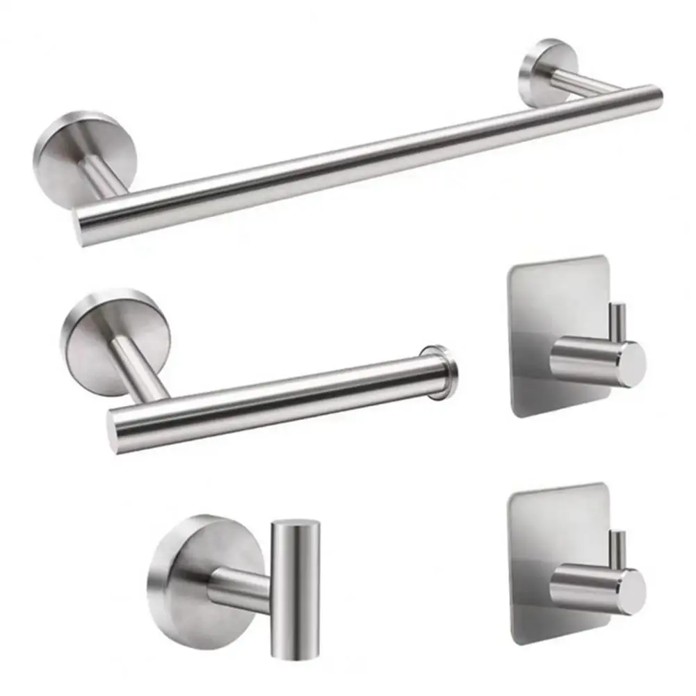 Bathroom Accessories Towel Rack Set Elegant Bathroom Hardware Set with Towel Bar Storage Rack Polished Surface for Easy