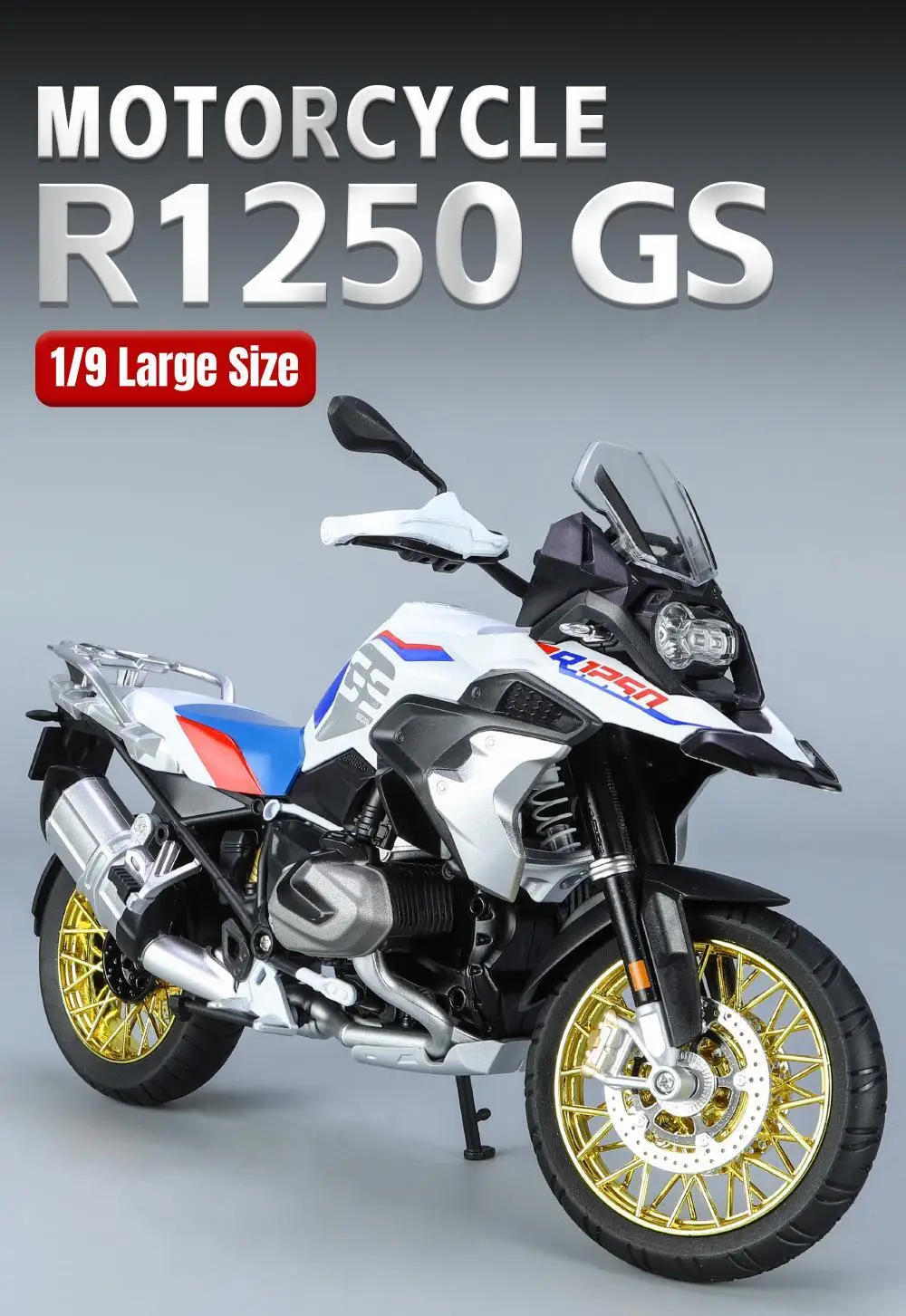 1/9 BMW Motorrad R1250 GS Diecast Model Motosiklet