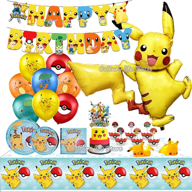 Ballons Pokémon Pikachu en Aluminium à Hélium, Fournitures de  ixPréChristophe, Décorations d'Anniversaire, Cadeaux pour Garçon -  AliExpress