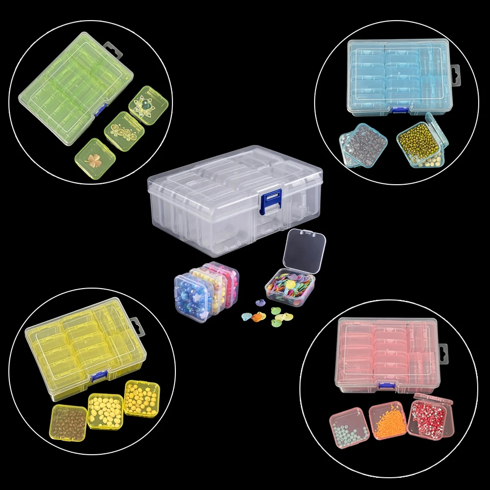 DIY Diamond Painting Embroidery Storage Box Nail Art Jewelry Rhinestone Mosaic Storage Container Multifunctional Box