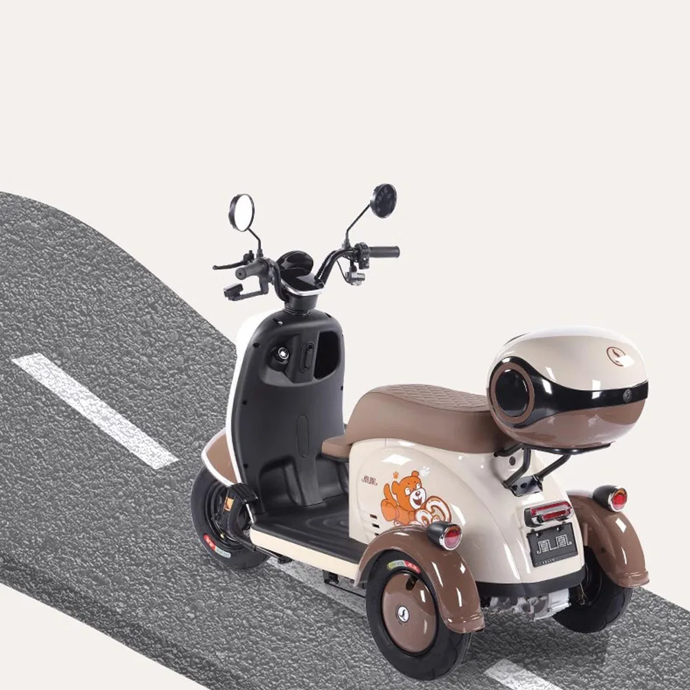800W 60V 30Ah Household Electric Tricycle with Shock Absorption Guard Against Theft for Older People Scooter
