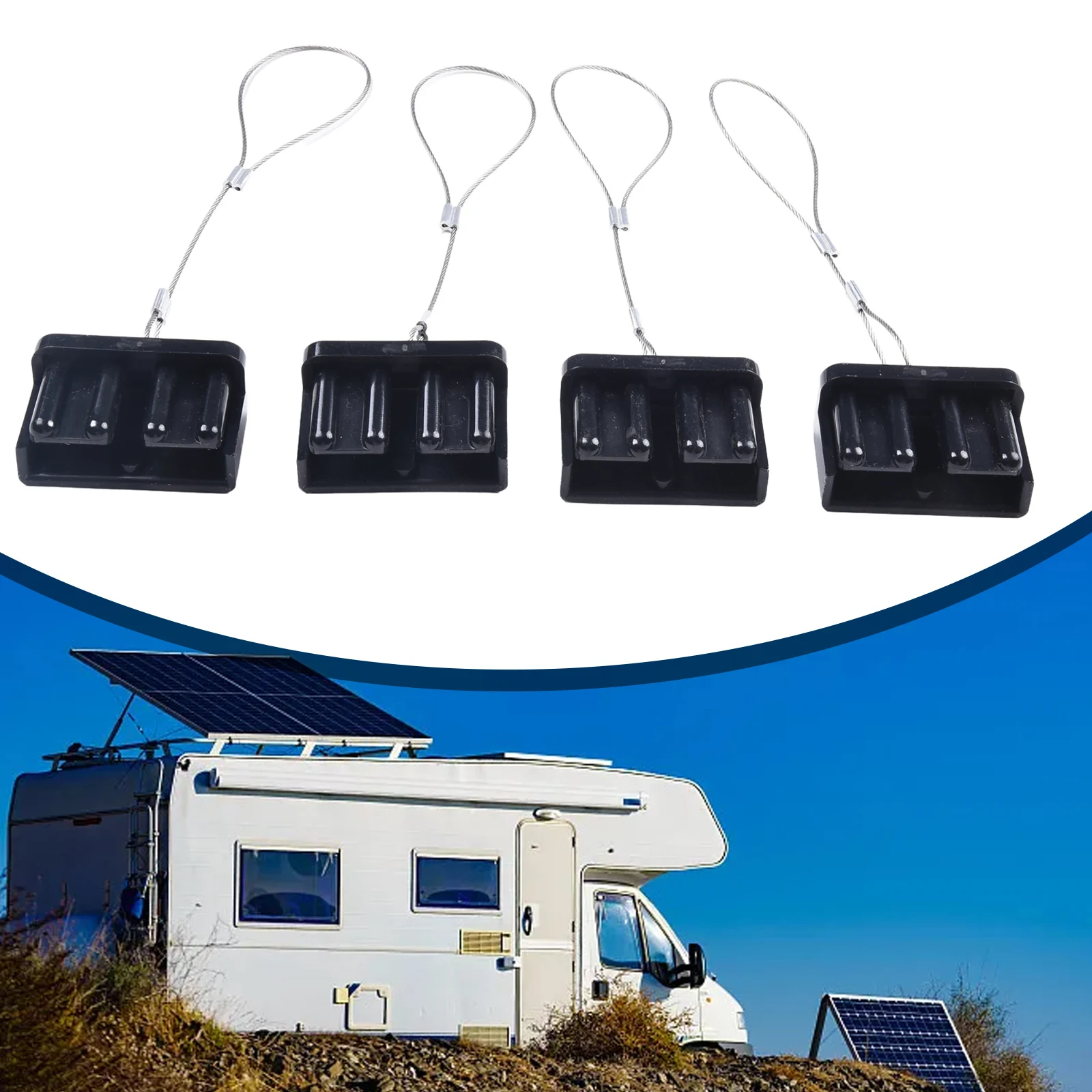 4PCS Staub Kappe Kit Schwarz/Rot FÜR Anderson Stecker Abdeckung Stil Anschlüsse Batterie Caravan 50A/120A/175A rechteckige Staub Abdeckung – Detail 28