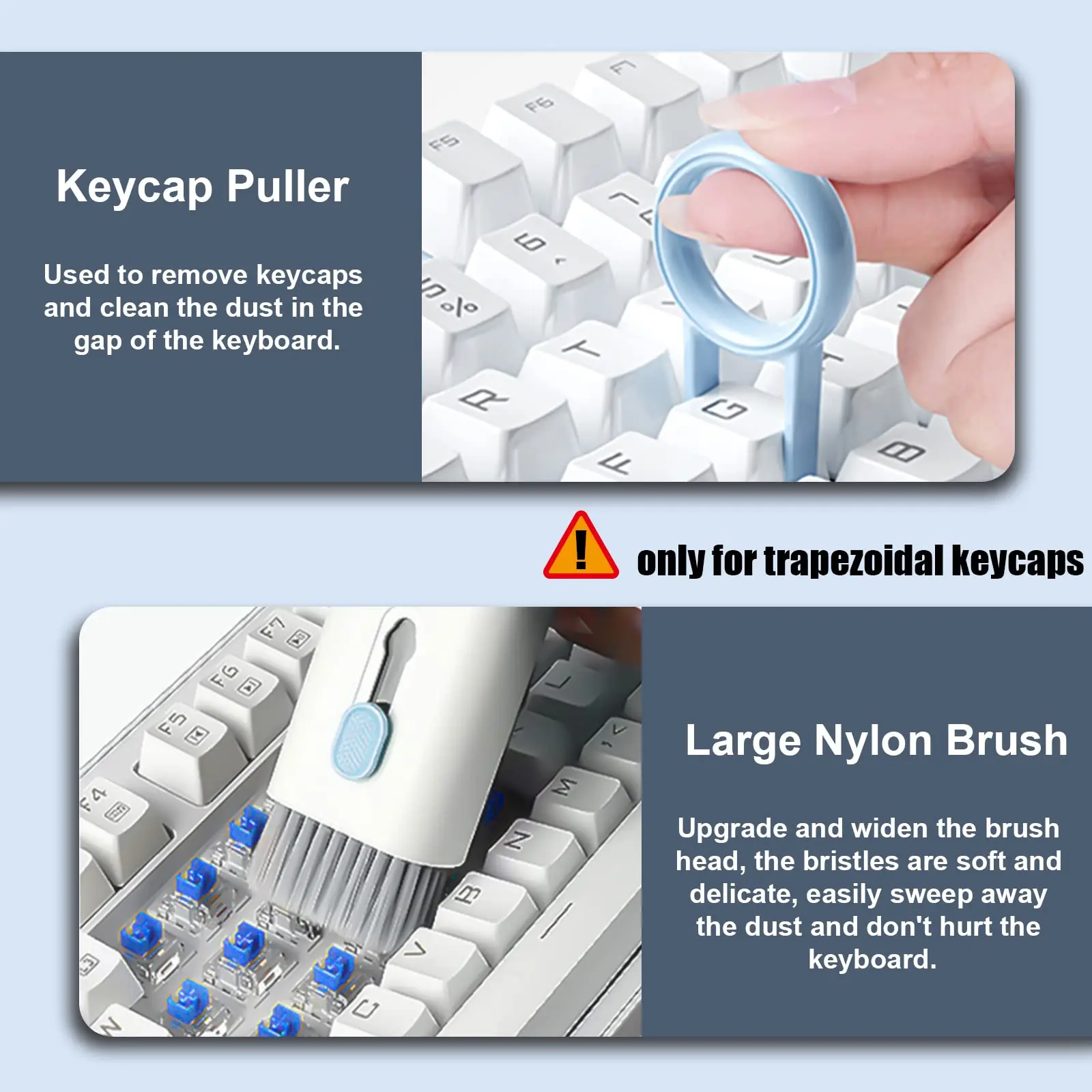 7 in 1 Computer Keyboard Cleaner Brush Kit Cleaner Kit for Airpod Bluetooth Earphones Earbud Airpods 2 Pro iPad Phone 3
