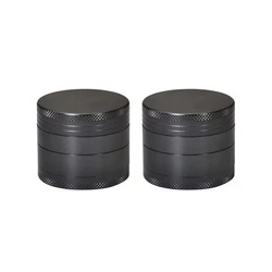 Premium 4-Layer Metal Herb and Spice Grinder with Scraper - Portable 40mm Zinc Alloy Mill (2PCS)