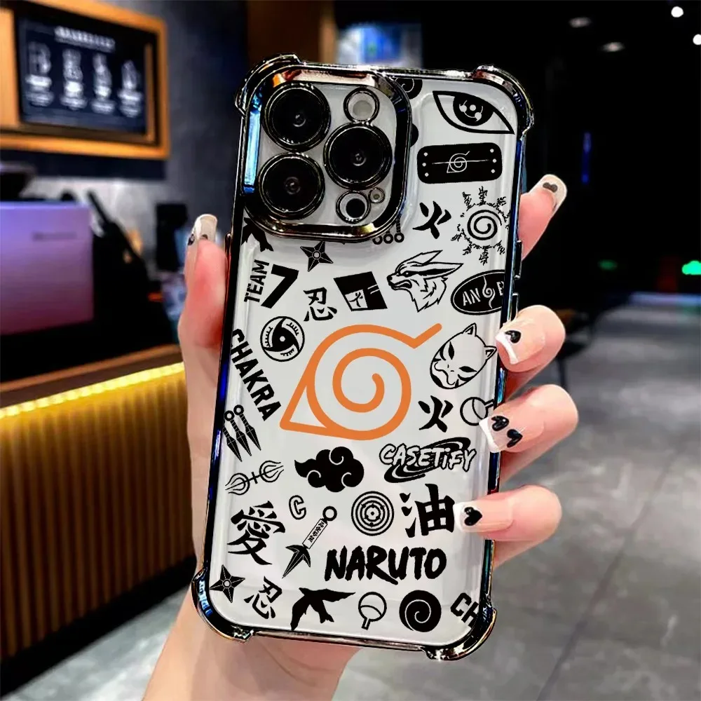Uchiha Itachi Plating Phone Case - Anime Design, Anti-Fall Protection