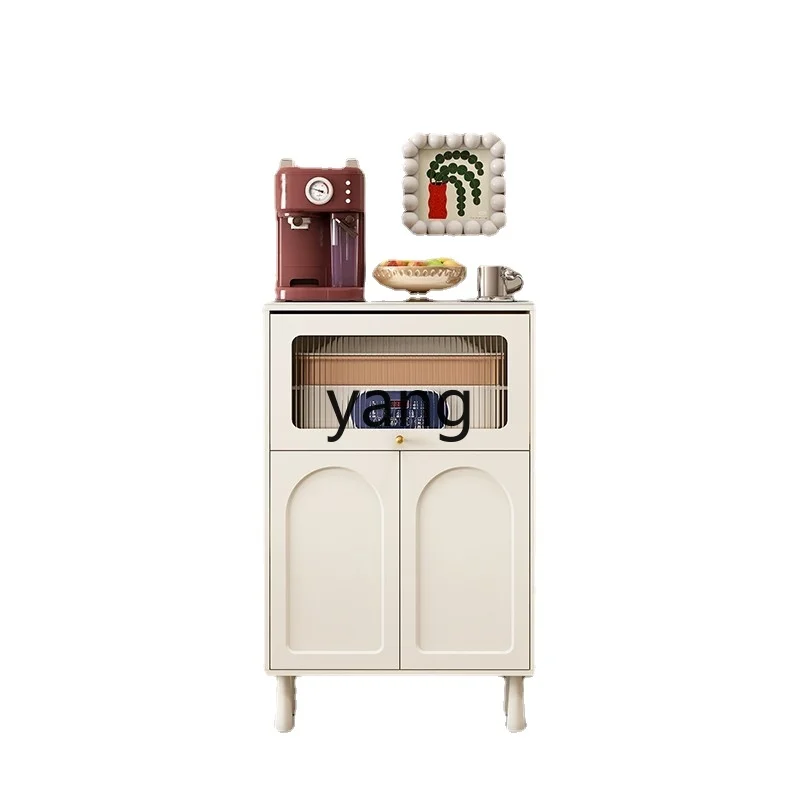 

LMM Cream Style Stone Plate Sideboard Cabinet Modern Minimalist Tea Cabinet Living Room Sofa Side Cabinet