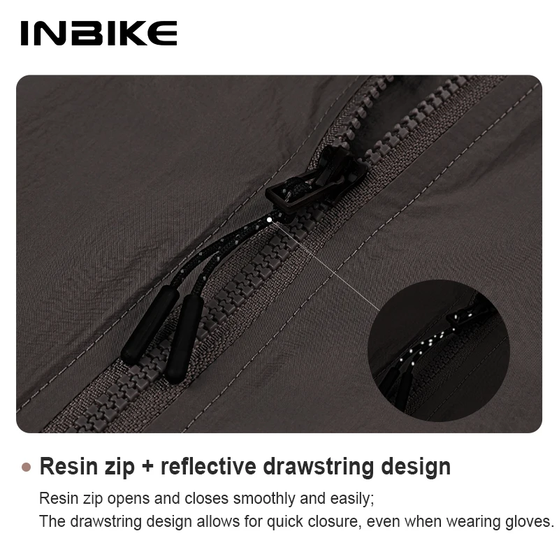 INBIKE 여성용 사이클링 조끼 민소매 러닝 레인 자켓 경량 MTB 자전거 의류 윈드 브레이커 포켓이있는 반사