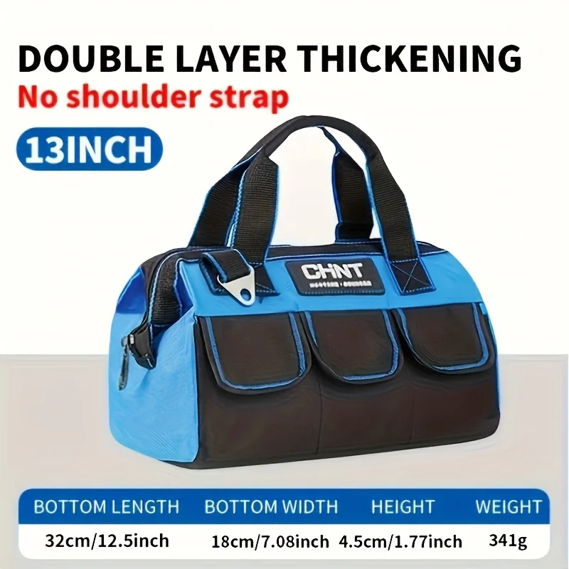 Multifunctional Tool Bag Thickened Large Capacity Waterproofed Wear-Resistant Toolkit MultiPocket Electrician Storage Bag