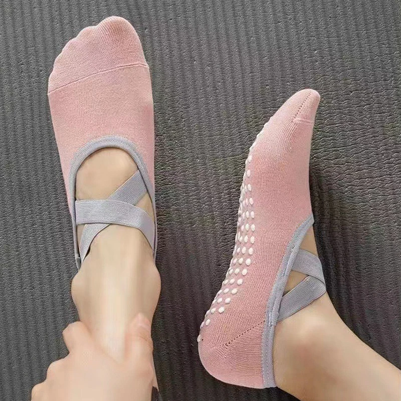 Dreamlikelin 1 Paar rutschfeste Pilates-Socken für Anfänger, Damen-Grip-Socken für Indoor-Yoga, Tanz und Fitness, Sommer-Bootssocken mit niedrigem Schnitt – Detail 9