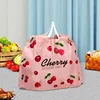 50pcs Thick Frosted Drawstring Pockets Dessert Cake Takeaway Food Box Plastic Handbag Cosmetic Clothing Travel Storage Bag 3