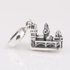 Authentic S925 Sterling Silver Vintage Charles Bridge Prague Castle Dangle Charm Fit Women Bracelet Bangle DIY Jewelry Girl Gift 2