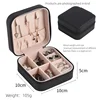 1pcs Single Layer Storage Box Ladies Travel Leather Jewelry Box Classic Black Pure White Fashion Pink Storage Box 6
