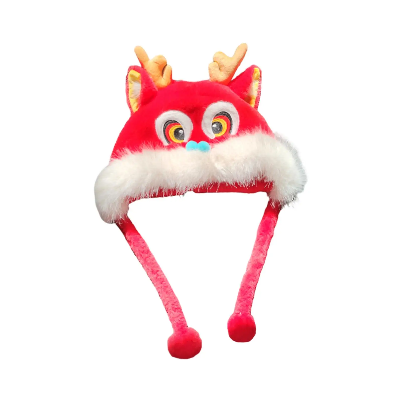 Animal Hat Chinese Lion Dance Hat Headgear Hood Cute Fashionable Dragon Winter Warm for Party Easter Celebration
