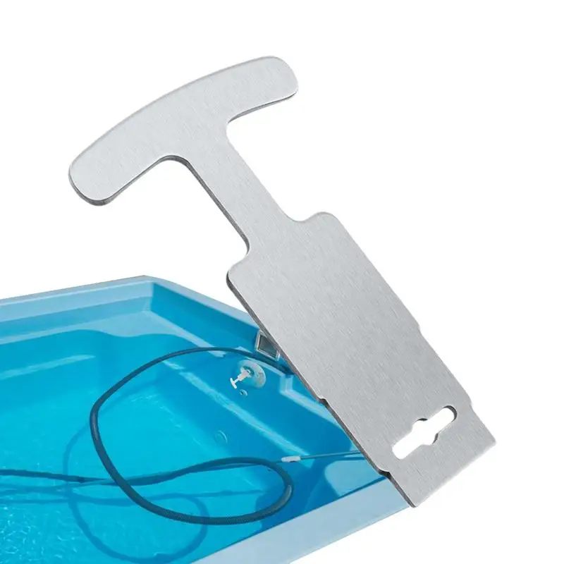 Pool Plug Removal Tool Metal Pool Eyeball Seat Removal Tool Portable Sturdy Anti Rust Pool Skimmer Plug Removal Tool With Handle