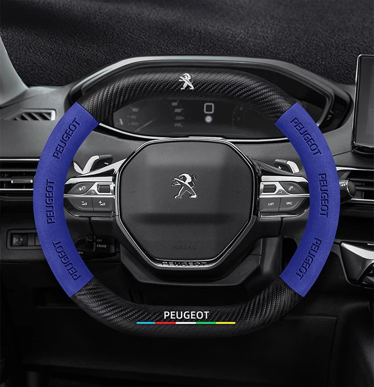 Car Steering Wheel Cover for Peugeot 106 107 108 206 207 208 301 307 308 406 407 408 508 607 2008 3008 4008 5008 GT RCZ Rifter steering wheel cover