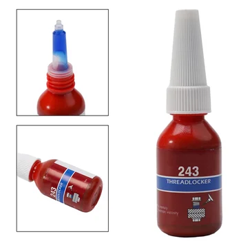 10ml Colla per Bloccaggio Filettatura Agente Bloccaggio Vite 243 RETAINER Metalli Rugosi Colla Per Metalli Strumenti Per La Casa Hardware 1