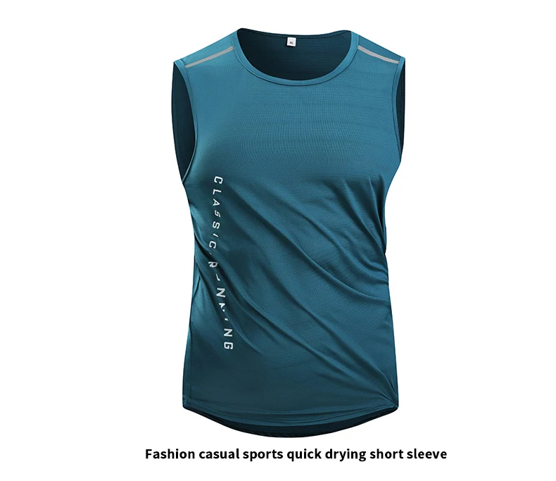 Mens Quick-Dry Running Vest - Breathable Sleeveless Gym Tank Top