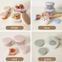 4pcs Baby Food Freezer Storage Containers, Reusable Plastic Food Storage Containers With Lids, Deli & Soup Containers 2