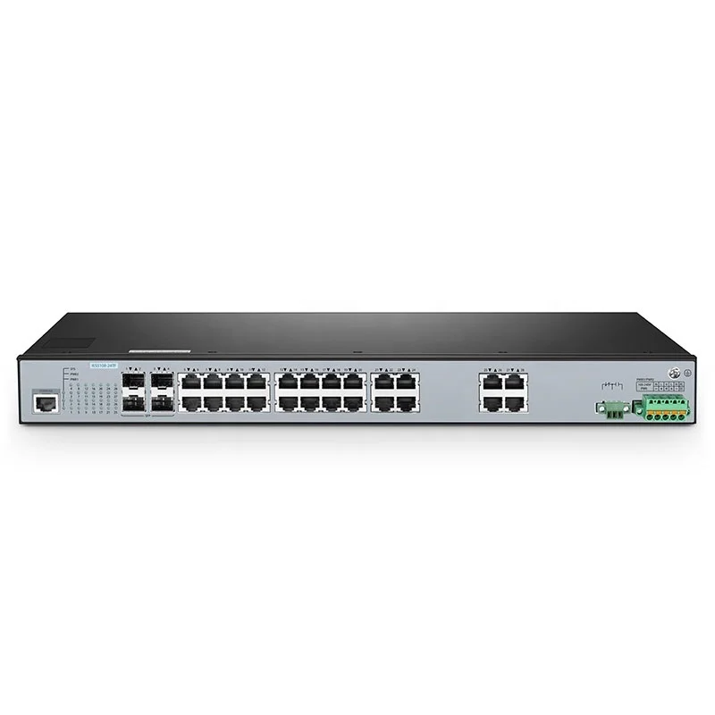 

Управляемый промышленный сетевой коммутатор L3 с 24 портами Gigabit 24*10/100/1000Base-T RJ45/4*1G SFP