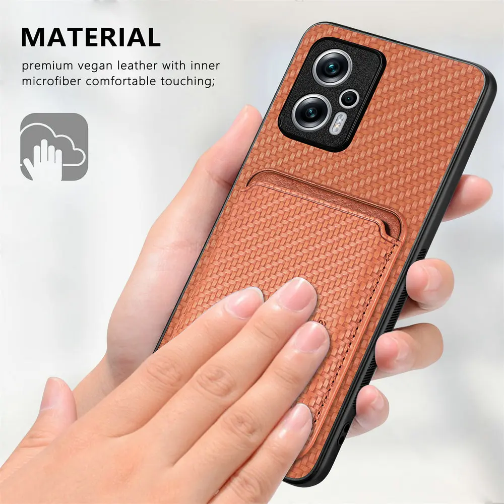 Leather Card Magnetic 2-IN-1 Detachable Back Phone Case
