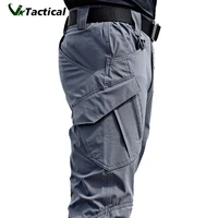 New Mens Tactical Pants Multiple Pocket Elasticity Military Urban Commuter Tacitcal Trousers Men Slim Fat Cargo Pant 5XL 1