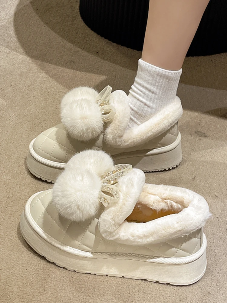 

Женские ботинки, австралийская зимняя обувь, сапоги, женские кожаные сапоги с круглым носком, до середины икры, средней длины, для снега, 2023, из резиновой ткани, ПУ, средней длины