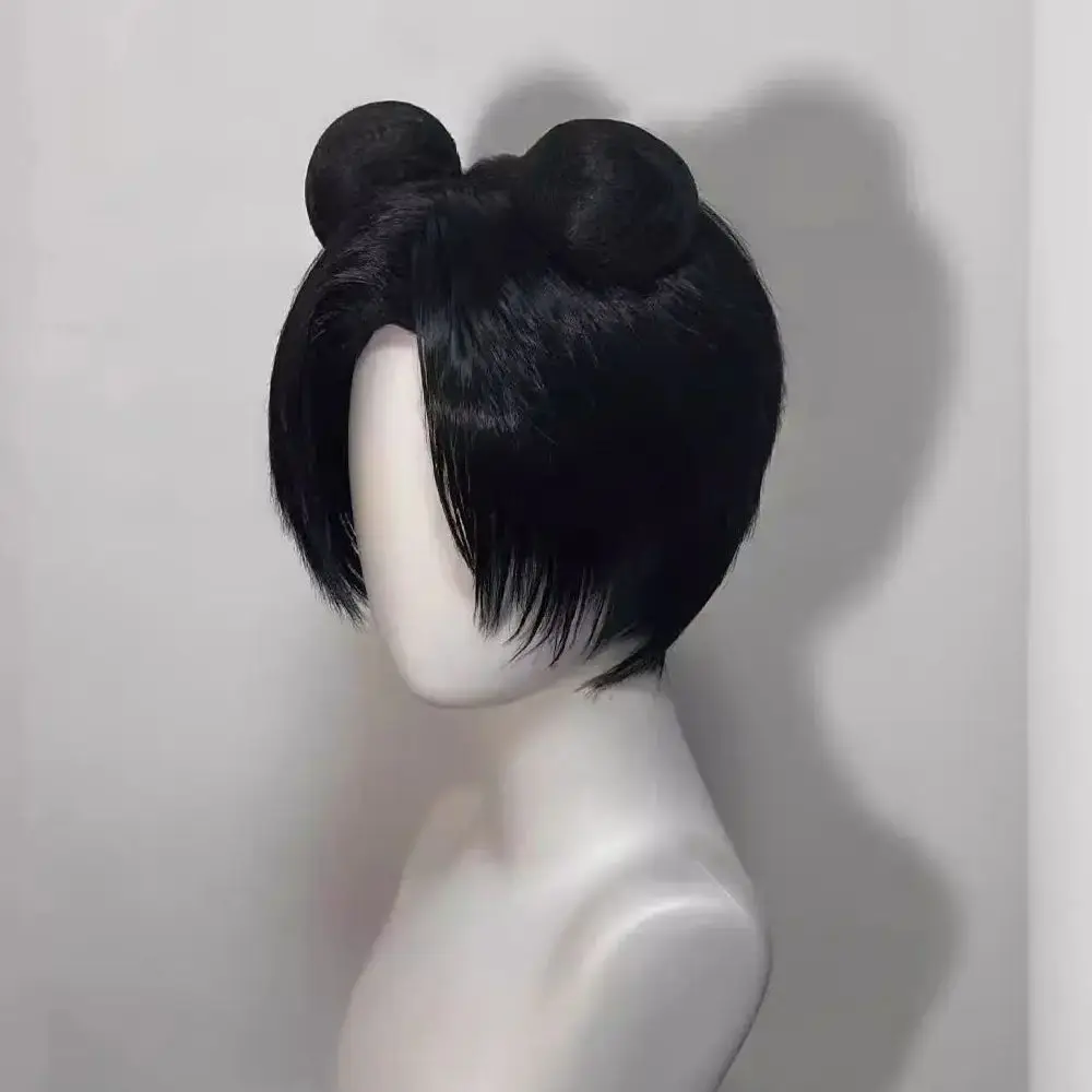 Synthetic Straight Wig for Tenten Cosplay