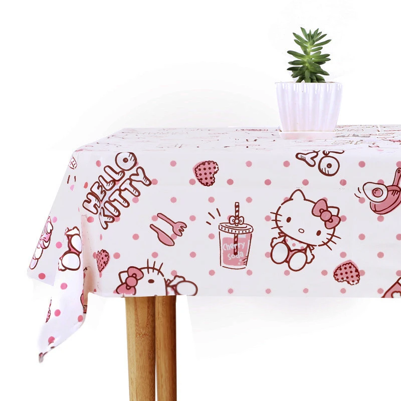 

Sanrio Hello Kittys Tablecloth Kawaii Kuromi Anime Student Desk Outdoor Picnic Party Gathering Table Cushion Toys for Girls