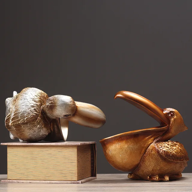 Pelican Bird-Ornement Rétro en Résine, Rangement de Clé et Bijoux, Toucan, Hall d'Entrée, Salon, Table à Thé, Arts et Artisanat Créatifs pour la Maison 6