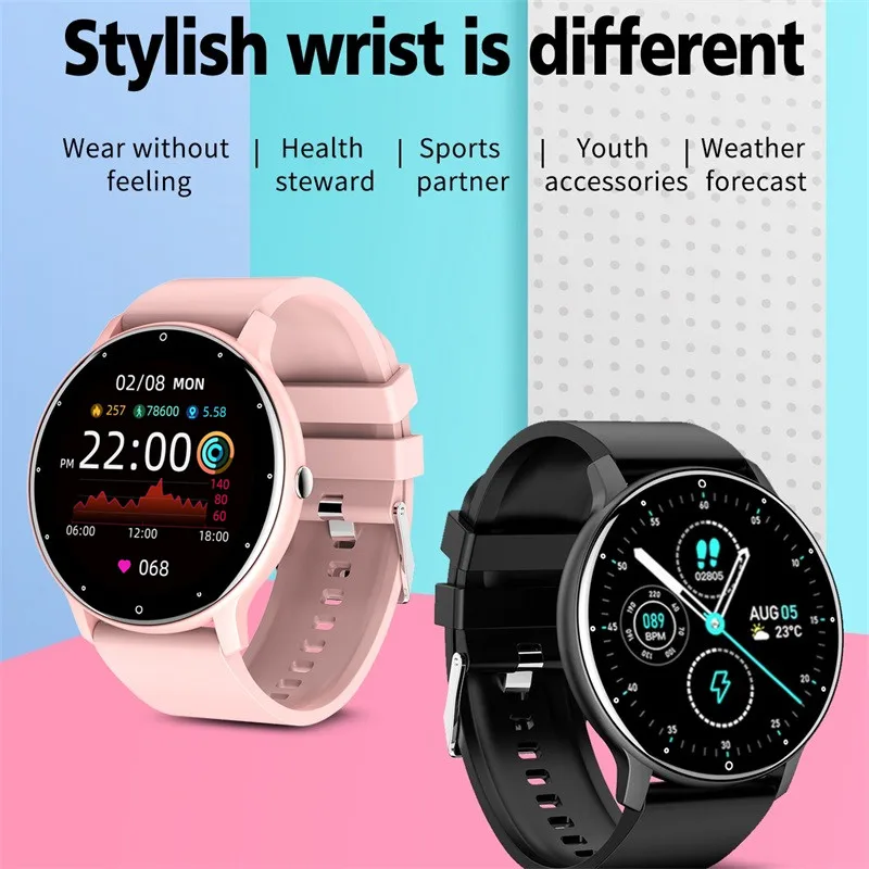 ZL02-reloj inteligente para hombre y mujer, pulsera resistente al