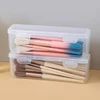 1pc Portable Women Cosmetic Bag Storage Organizer Makeup Brush Transparent With Cover Organizer Eyebrow Pencil Boxes Tools 1